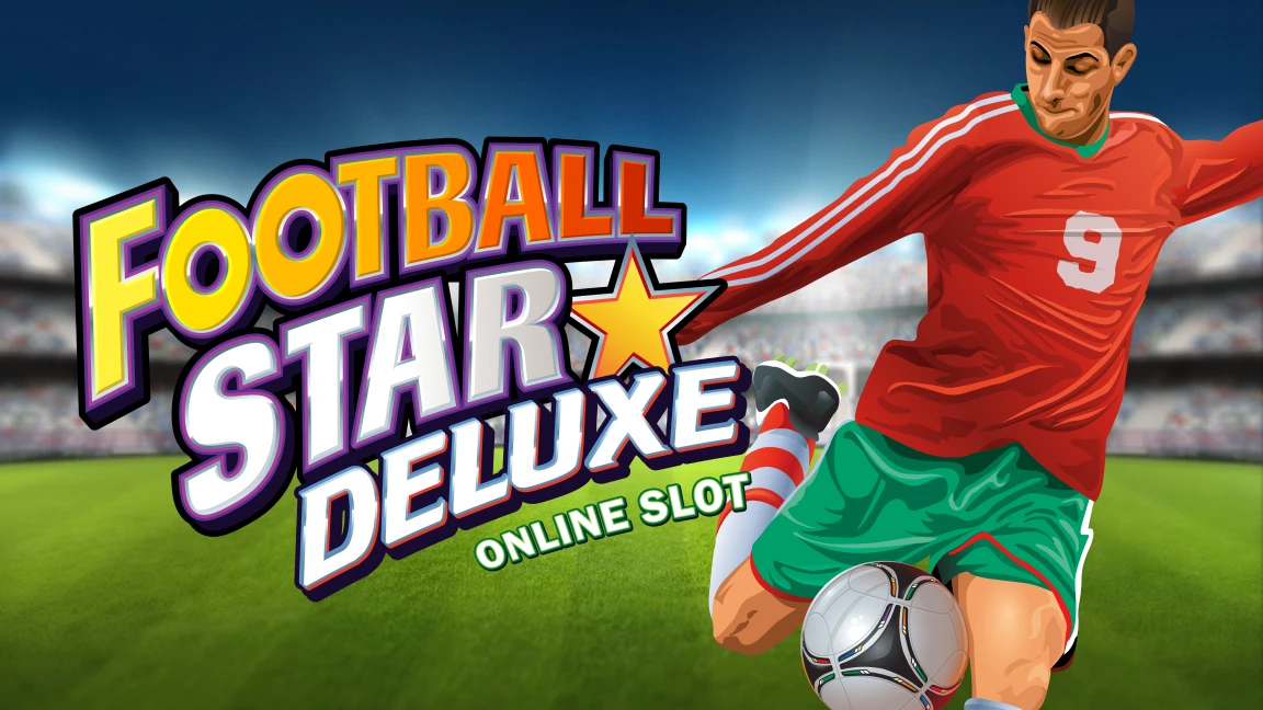 The promotional header for Football Star Deluxe, an online slot game on Betty.ca.