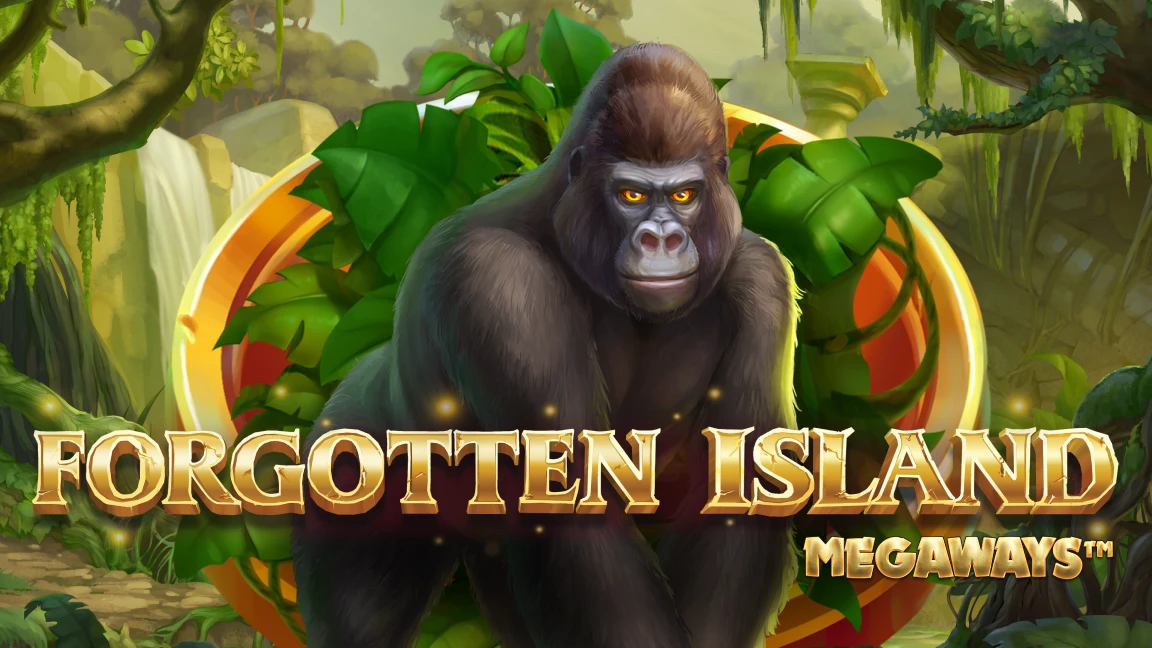 The promotional header for Forgotten Island MEGAWAYS™, an online slot game on Betty.ca.