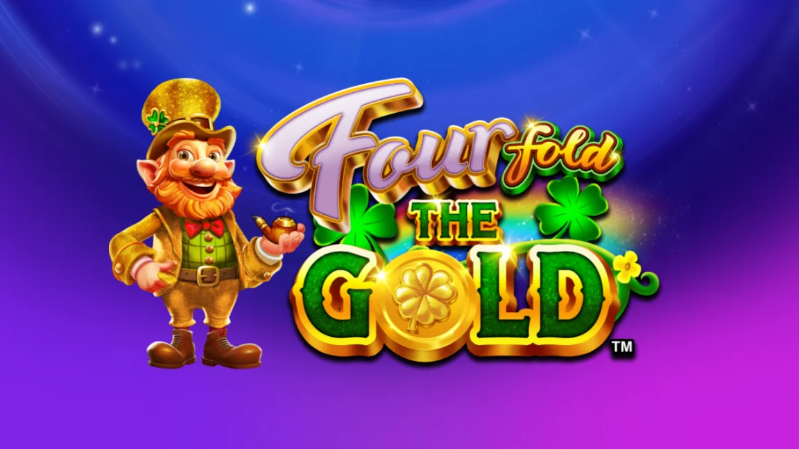 The promotional header for Fourfold the Gold™, an online slot game on Betty.ca.