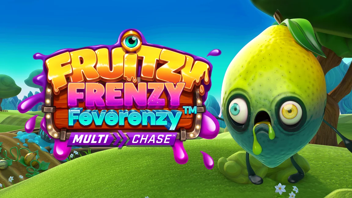 The promotional header for Fruitzy Frenzy Feverenzy™ MultiChase™, an online slot game on Betty.ca.