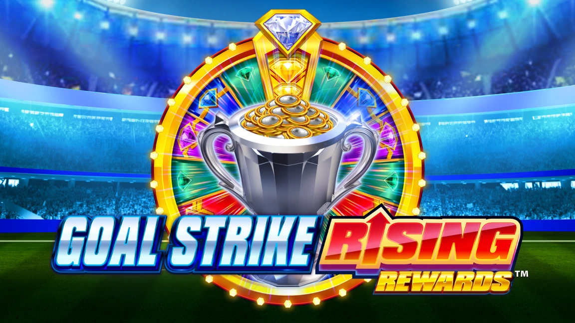 The promotional header for Goal Strike Rising Rewards™, an online slot game on Betty.ca.