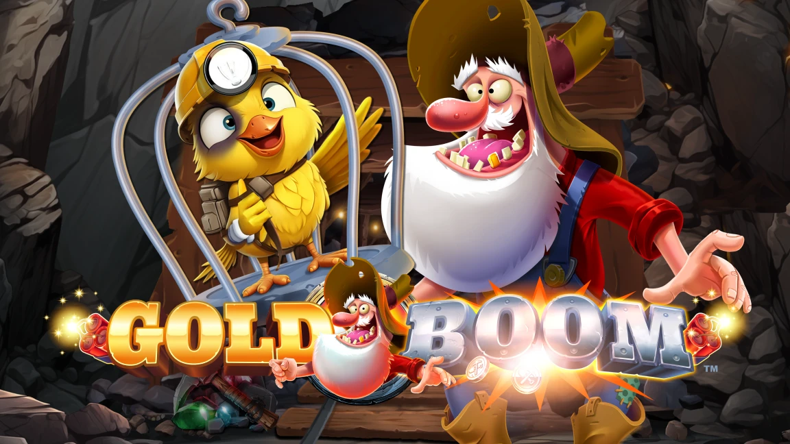 The promotional header for Gold Boom™, an online slot game on Betty.ca.