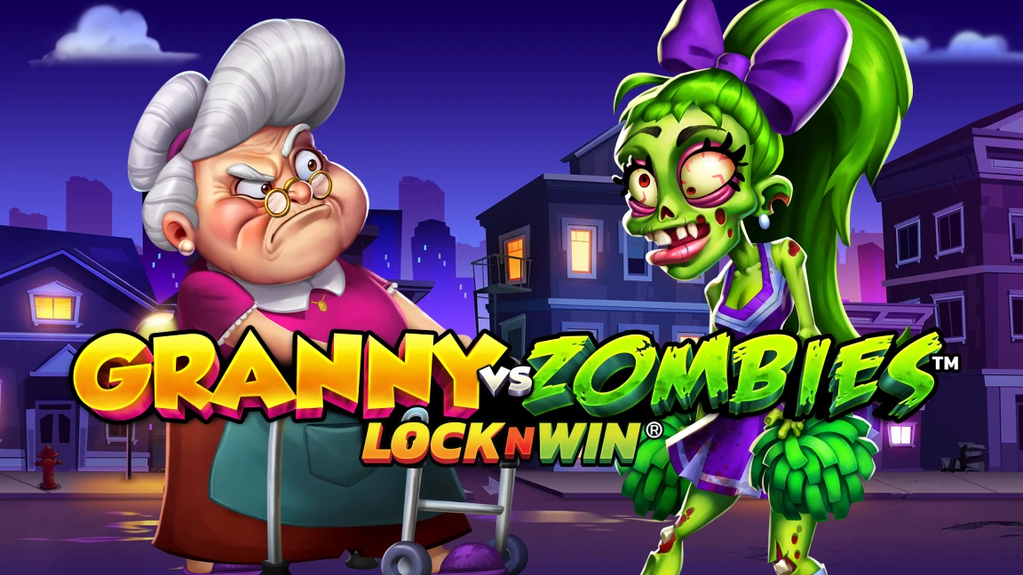 The promotional header for Granny VS Zombies™, an online slot game on Betty.ca.