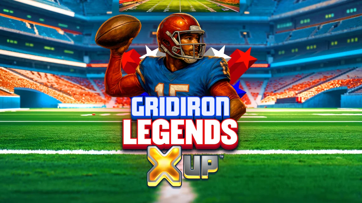 The promotional header for Gridiron Legends XUP, an online slot game on Betty.ca.