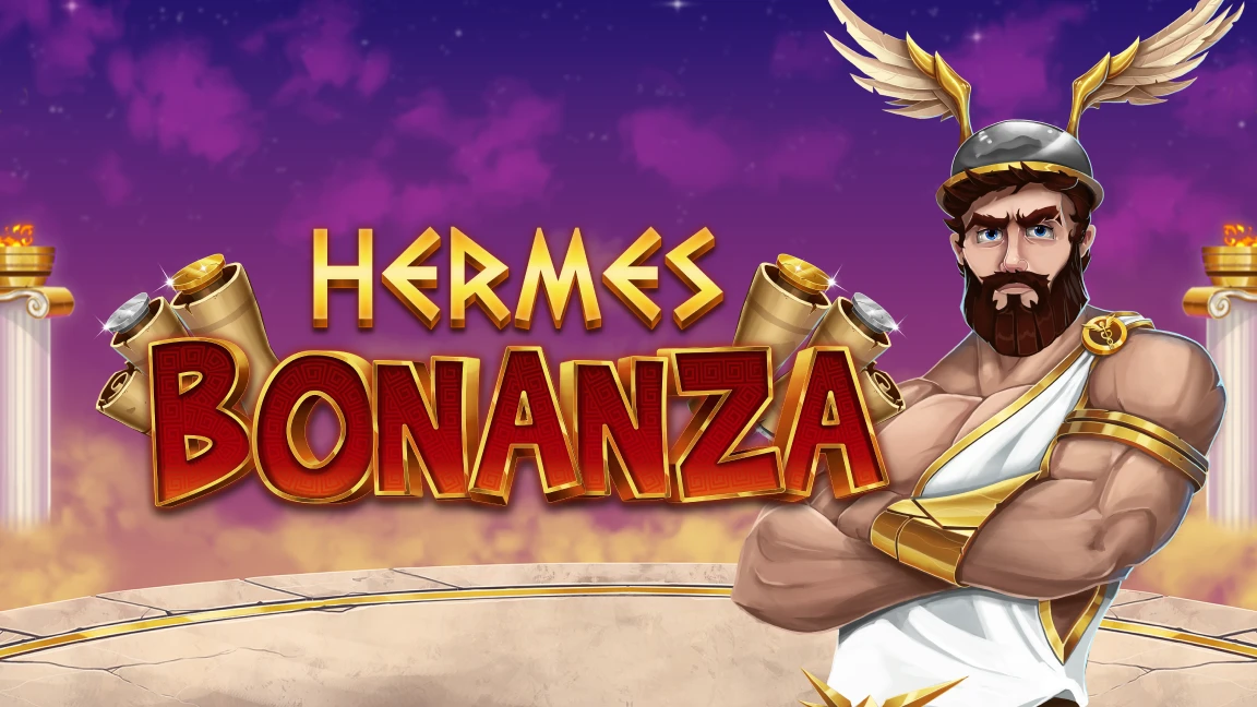 The promotional header for Hermes Bonanza™, an online slot game on Betty.ca.
