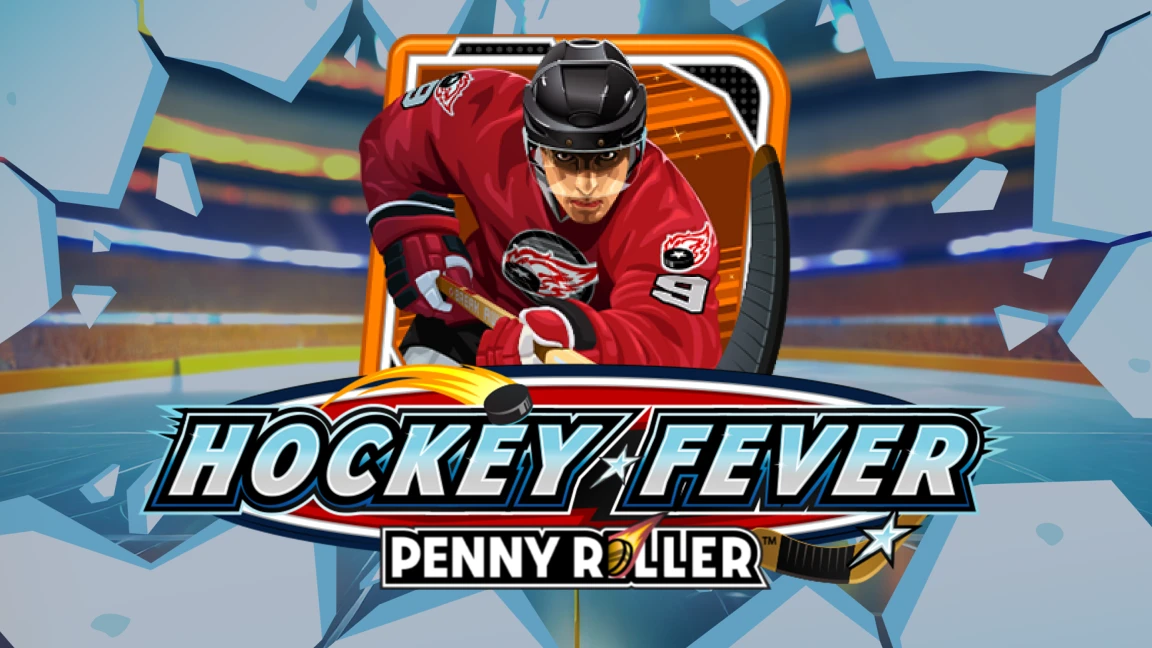 The promotional header for Hockey Fever Penny Roller™, an online slot game on Betty.ca.
