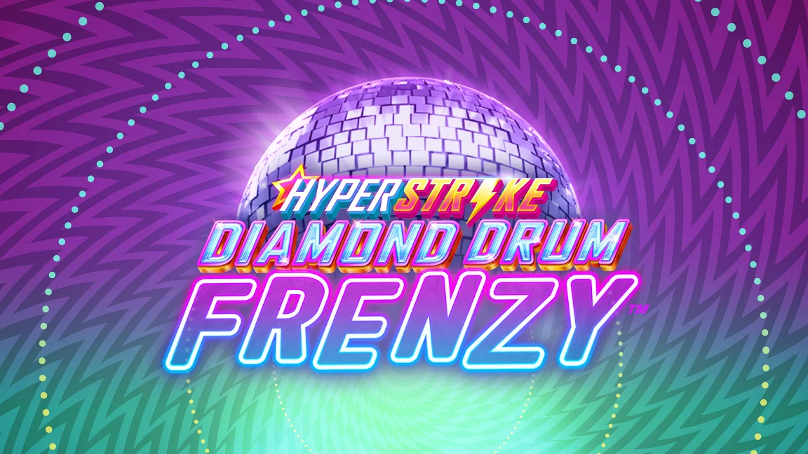 The promotional header for Hyper Strike Diamond Drum Frenzy™, an online slot game on Betty.ca.