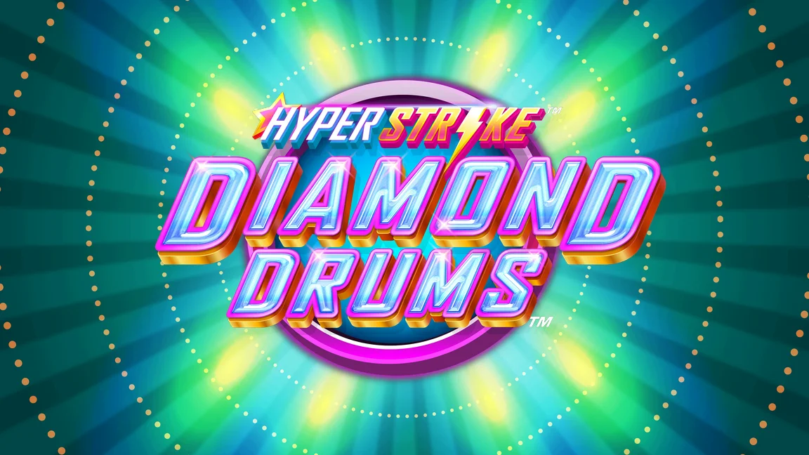 The promotional header for Hyper Strike Diamond Drums™, an online slot game on Betty.ca.