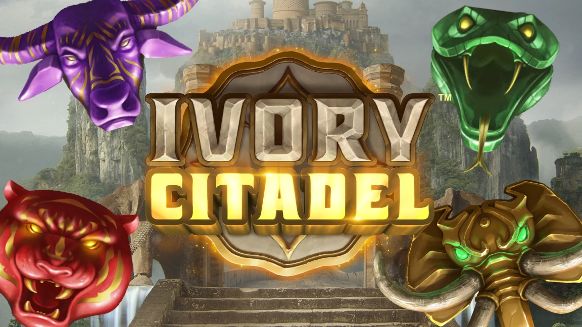 The promotional header for Ivory Citadel, an online slot game on Betty.ca.