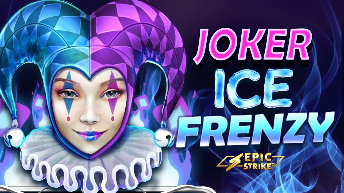The promotional header for Joker Ice Frenzy Epic Strike™, an online slot game on Betty.ca.