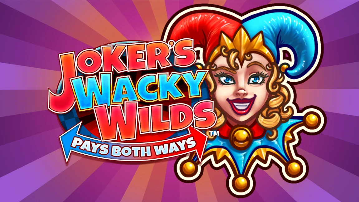 The promotional header for Joker’s Wacky Wilds Pays Both Ways™, an online slot game on Betty.ca.