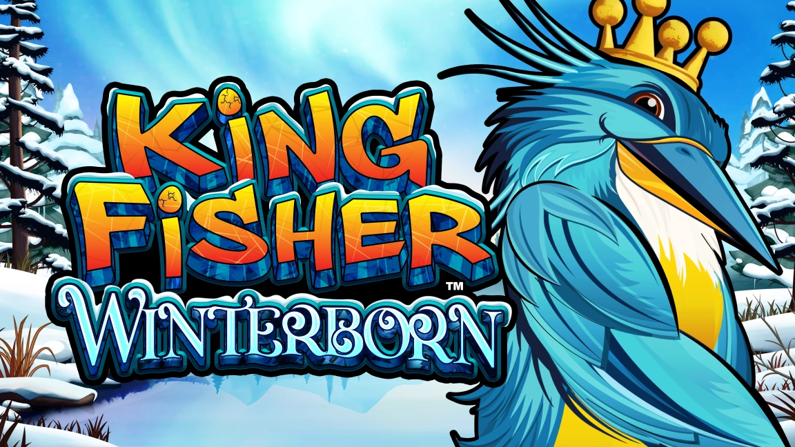 The promotional header for Kingfisher Winterborn™, an online slot game on Betty.ca.