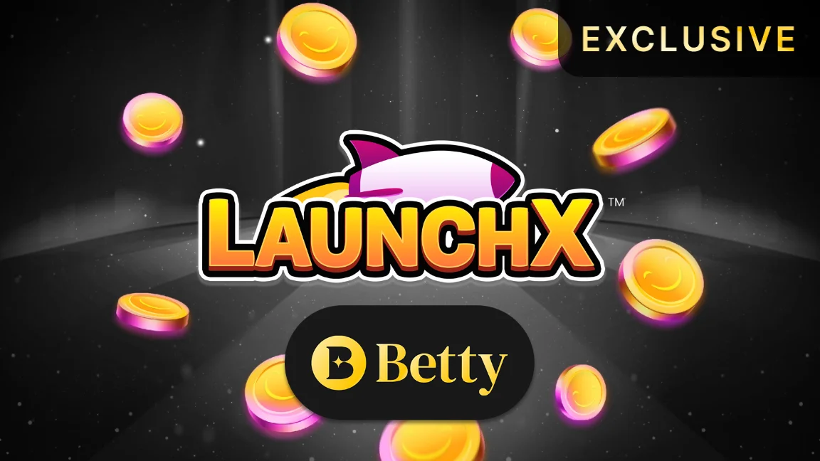 The promotional header for Betty LaunchX™ - Originals, an online slot game on Betty.ca.