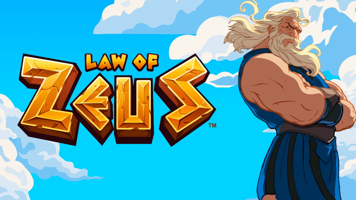 The promotional header for Law of Zeus, an online slot game on Betty.ca.