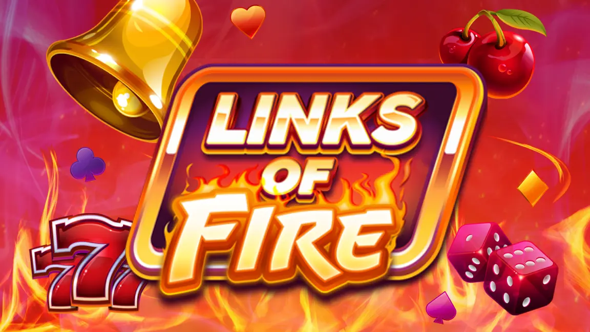 The promotional header for Links of Fire, an online slot game on Betty.ca.