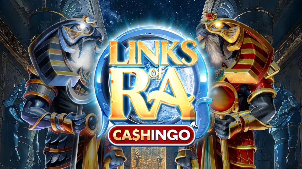 The promotional header for Links of Ra CASHINGO™, an online slot game on Betty.ca.
