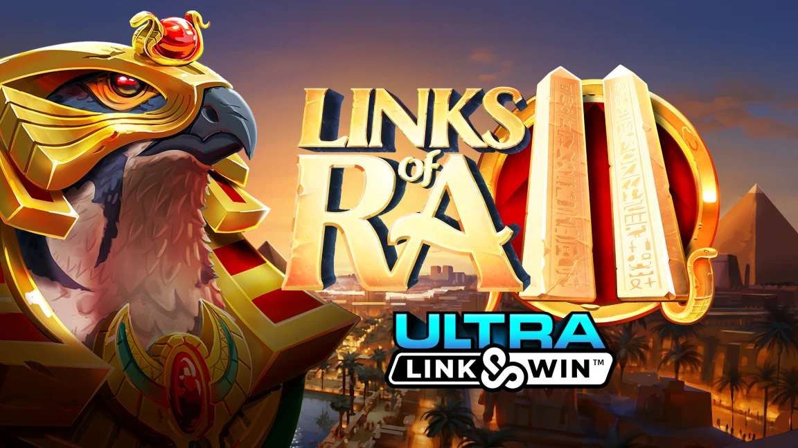 The promotional header for Links of Ra II™, an online slot game on Betty.ca.