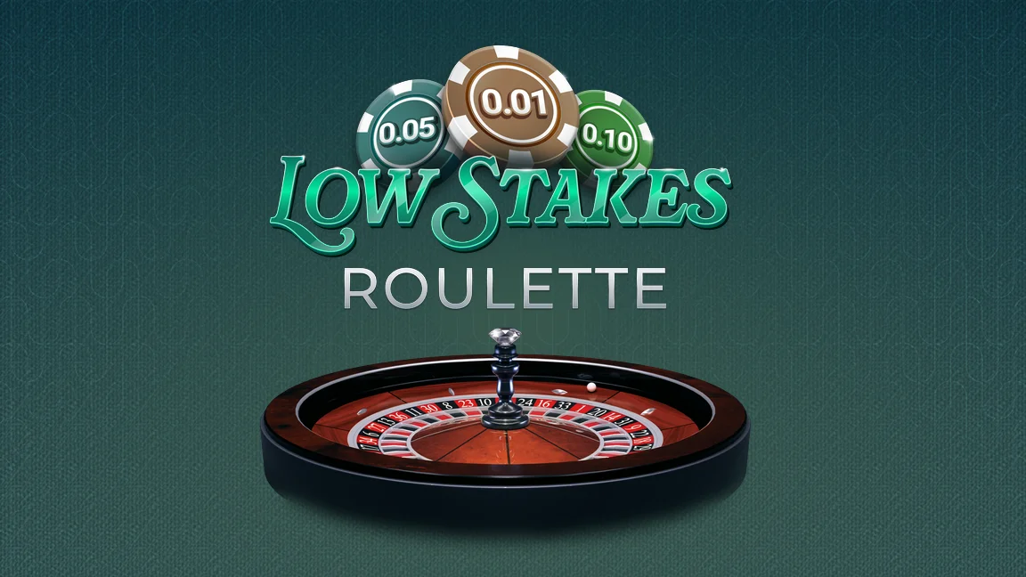 The promotional header for Low Stakes Roulette, an online slot game on Betty.ca.