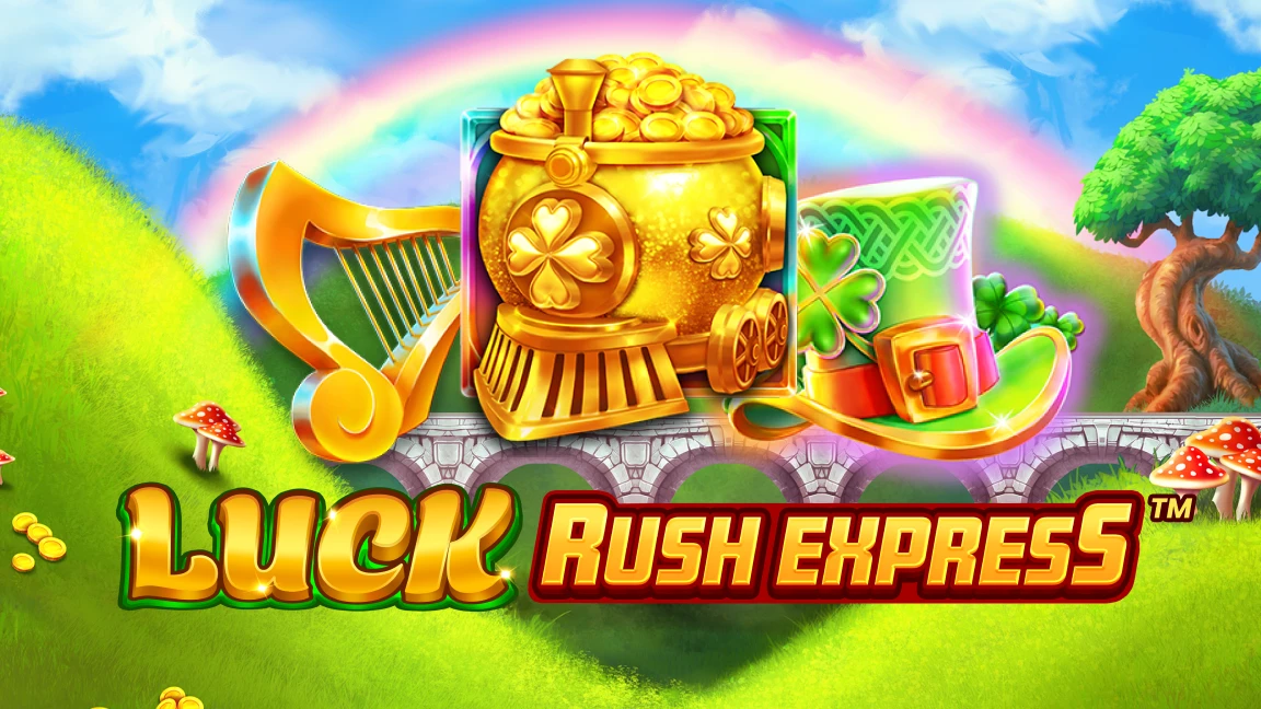 The promotional header for Luck Rush Express™, an online slot game on Betty.ca.