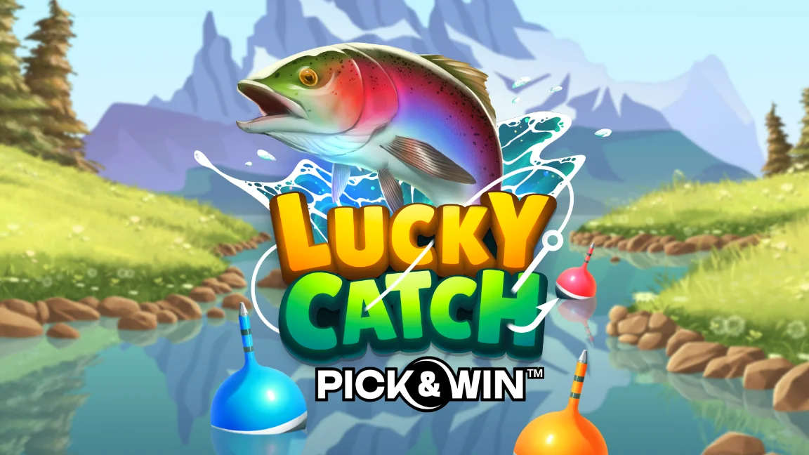 The promotional header for Lucky Catch Pick&Win, an online slot game on Betty.ca.