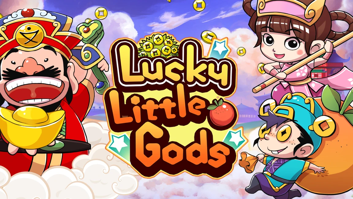 The promotional header for Lucky Little Gods, an online slot game on Betty.ca.