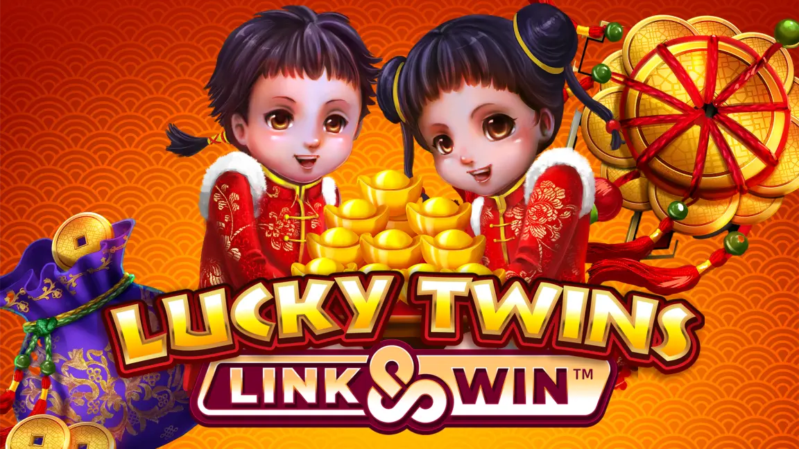 The promotional header for Lucky Twins Link&Win, an online slot game on Betty.ca.