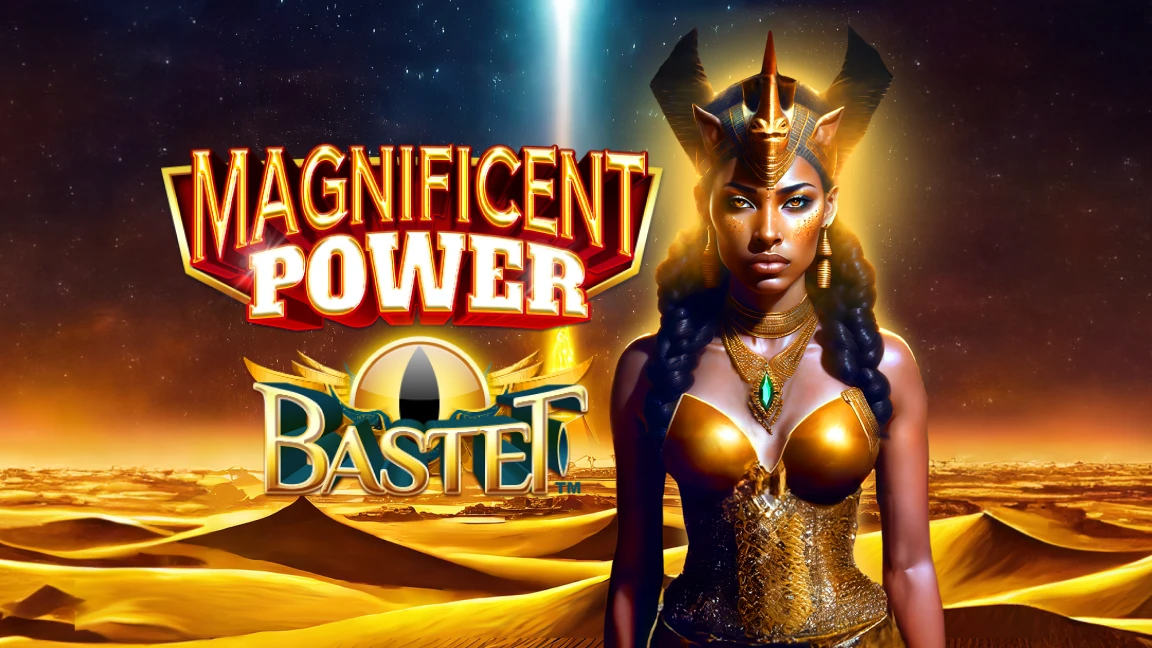 The promotional header for Magnificent Power Bastet, an online slot game on Betty.ca.