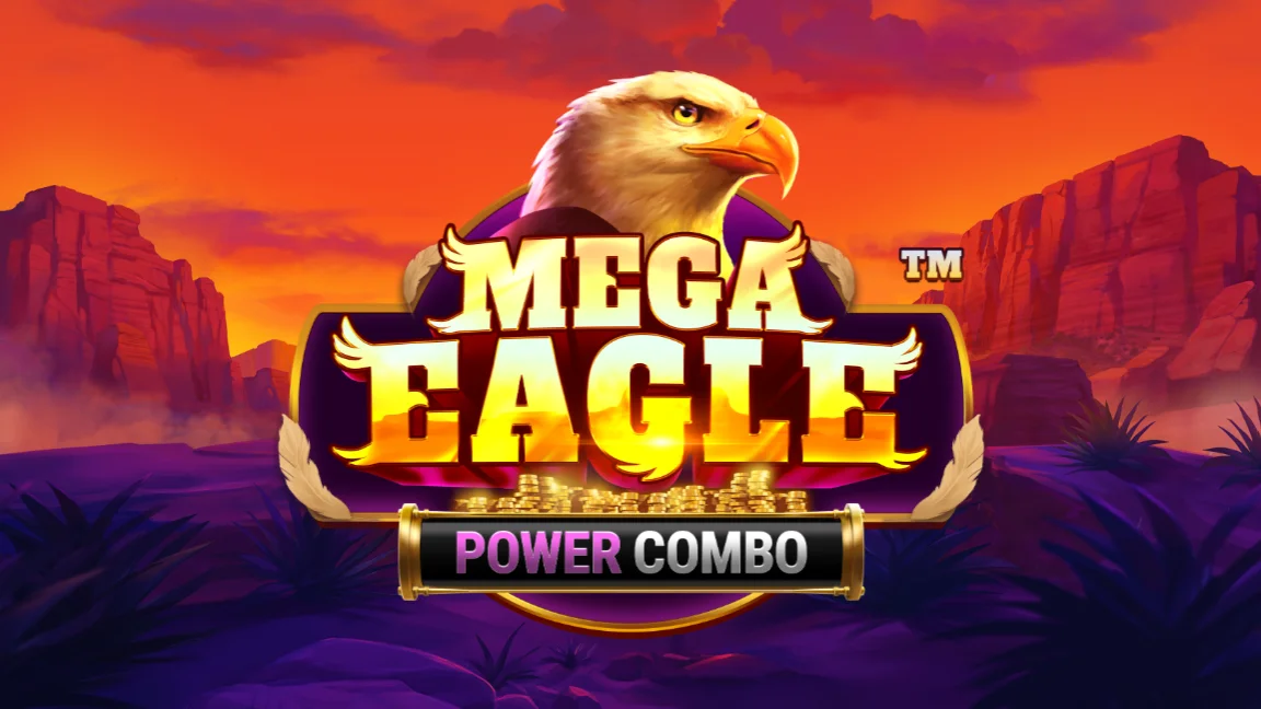 The promotional header for Mega Eagle Power Combo™, an online slot game on Betty.ca.