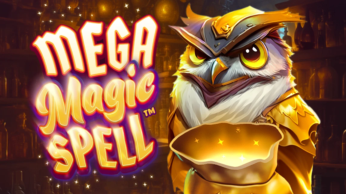 The promotional header for Mega Magic Spell™, an online slot game on Betty.ca.