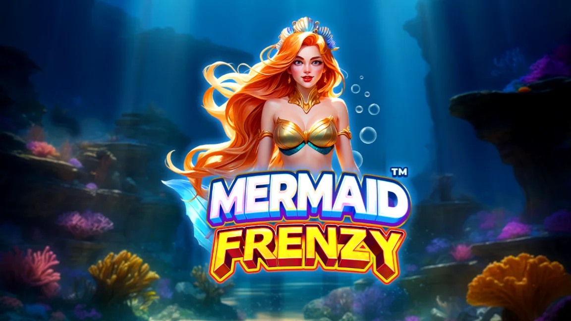 The promotional header for Mermaid Frenzy, an online slot game on Betty.ca.