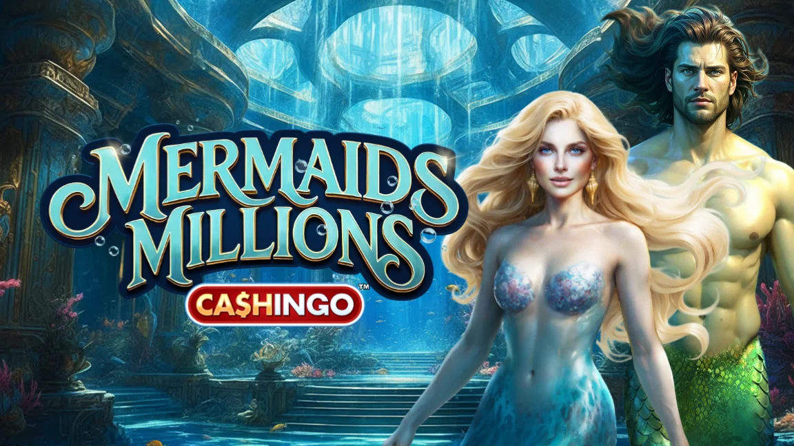 The promotional header for Mermaids Millions Cashingo™, an online slot game on Betty.ca.