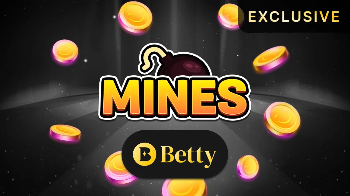 The promotional header for Betty Mines - Originals, an online slot game on Betty.ca.