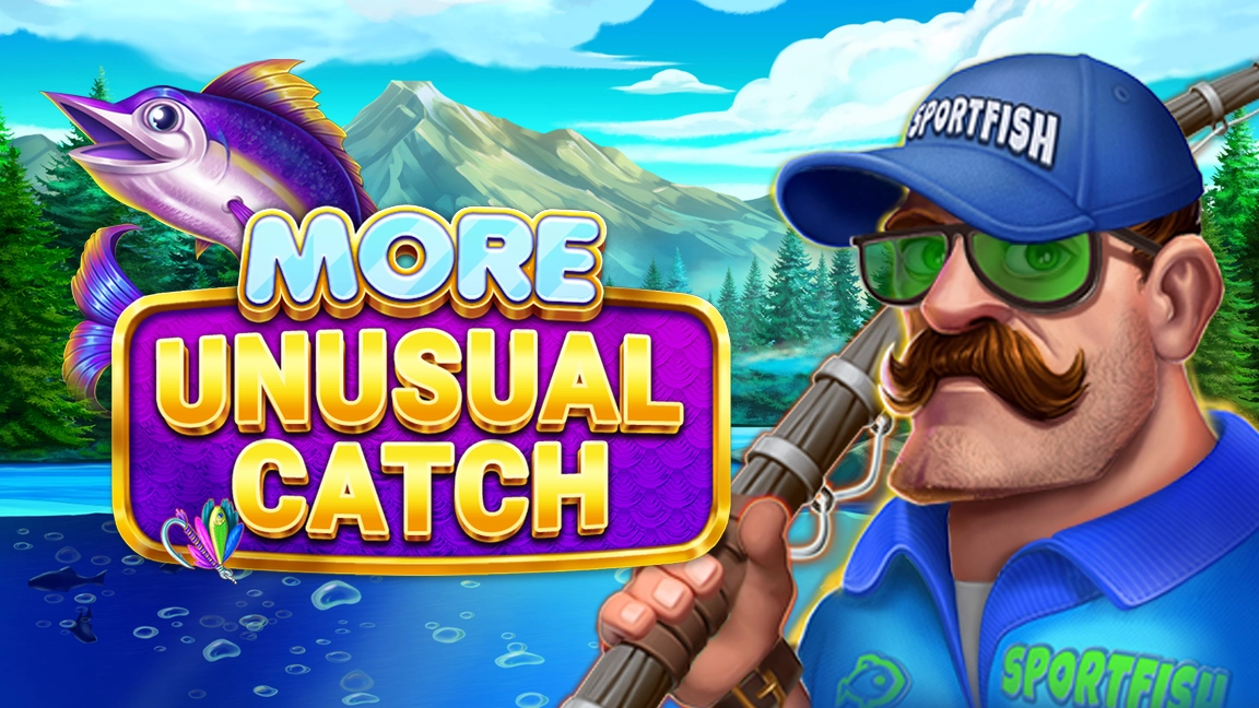 The promotional header for More Unusual Catch™, an online slot game on Betty.ca.