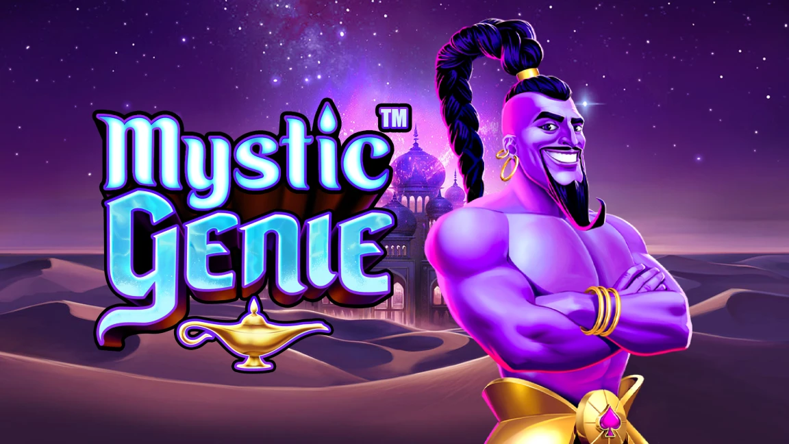 The promotional header for Mystic Genie™, an online slot game on Betty.ca.
