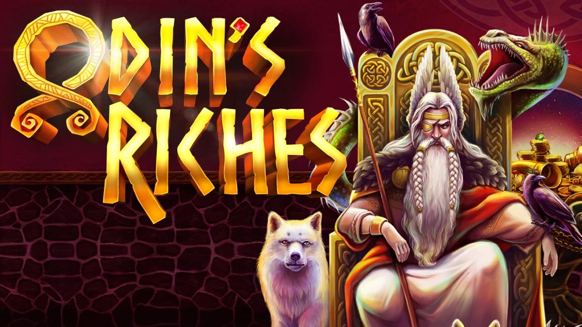 The promotional header for Odin's Riches, an online slot game on Betty.ca.