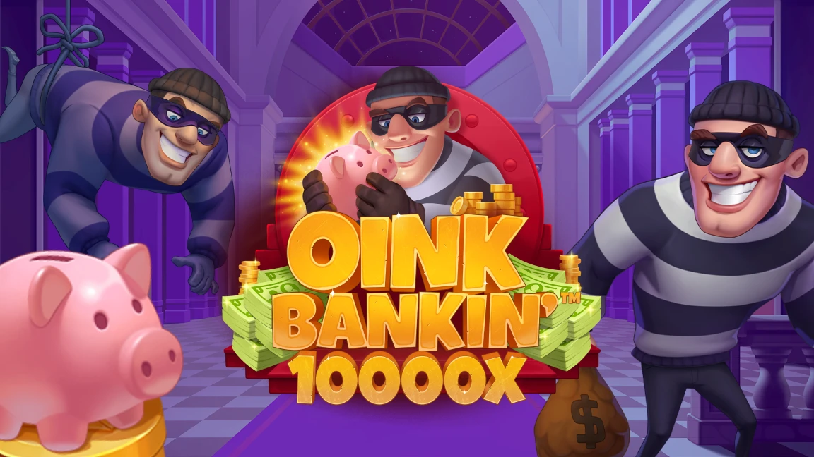 The promotional header for Oink Bankin'™, an online slot game on Betty.ca.