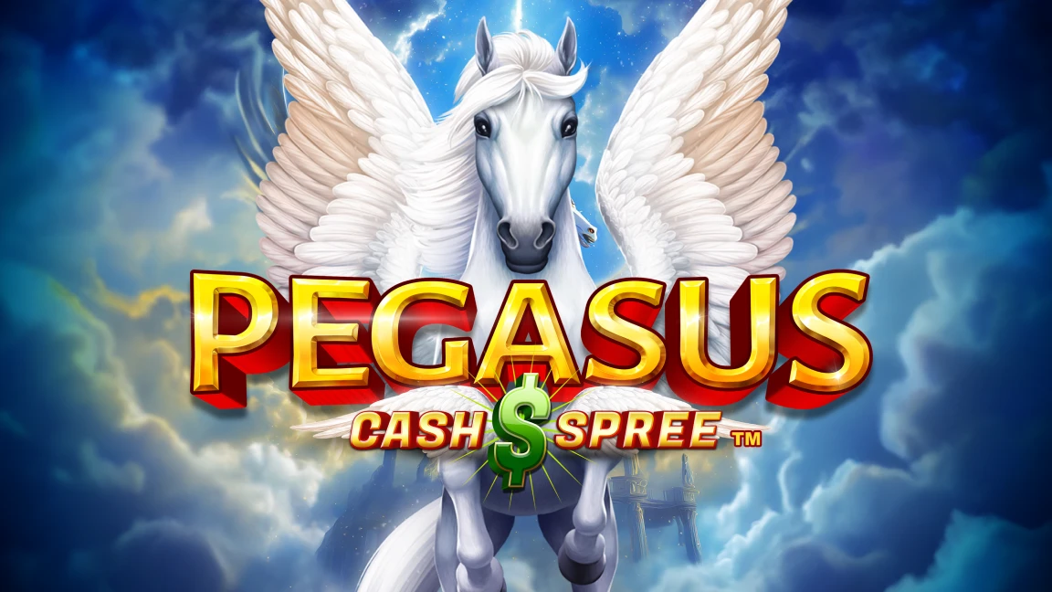 The promotional header for Pegasus Cash Spree, an online slot game on Betty.ca.