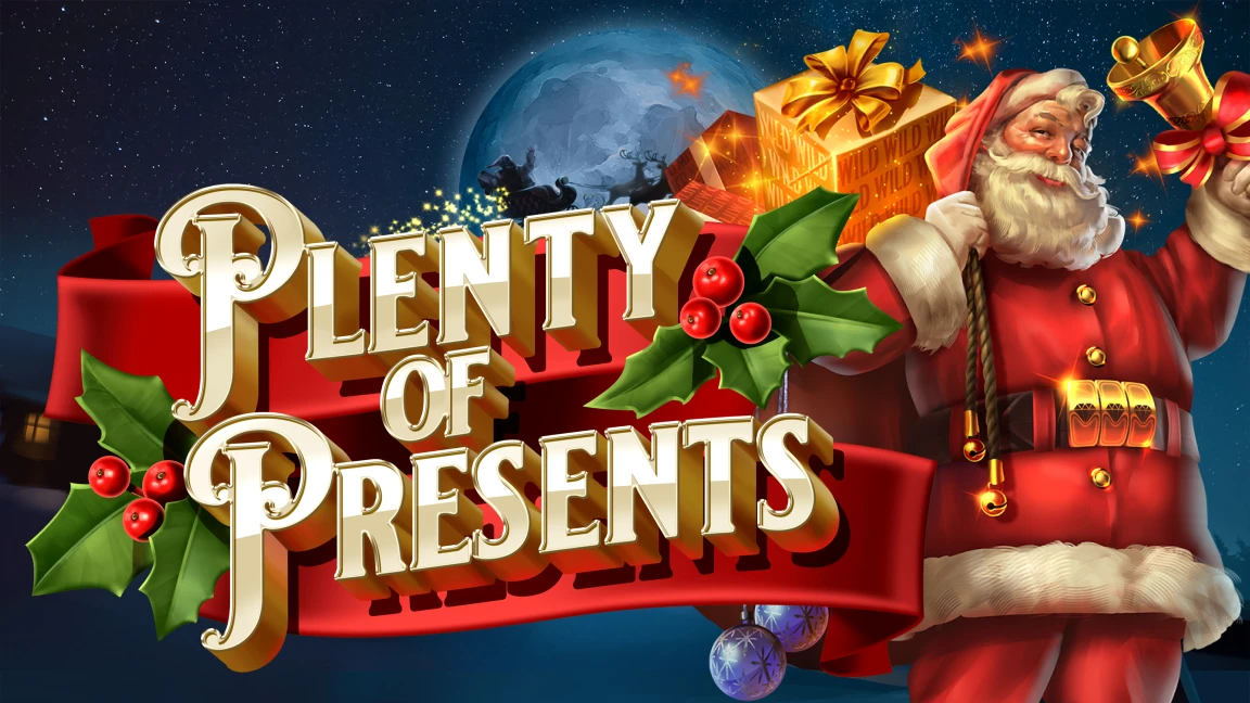 The promotional header for Plenty of Presents, an online slot game on Betty.ca.