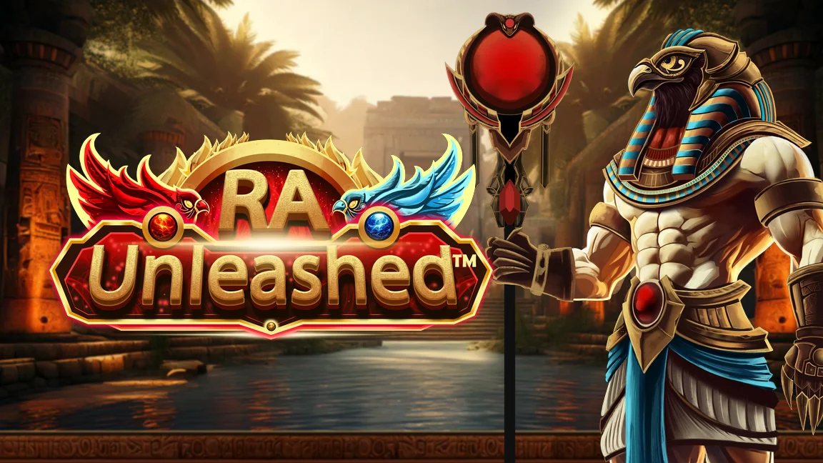 The promotional header for Ra Unleashed™, an online slot game on Betty.ca.