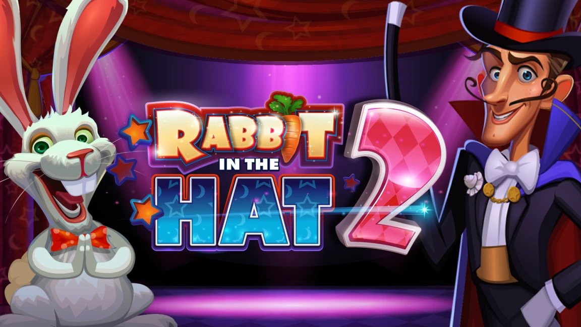 The promotional header for Rabbit in the Hat 2, an online slot game on Betty.ca.