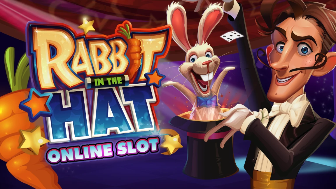 The promotional header for Rabbit in the Hat, an online slot game on Betty.ca.