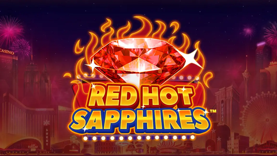 The promotional header for Red Hot Sapphires™, an online slot game on Betty.ca.
