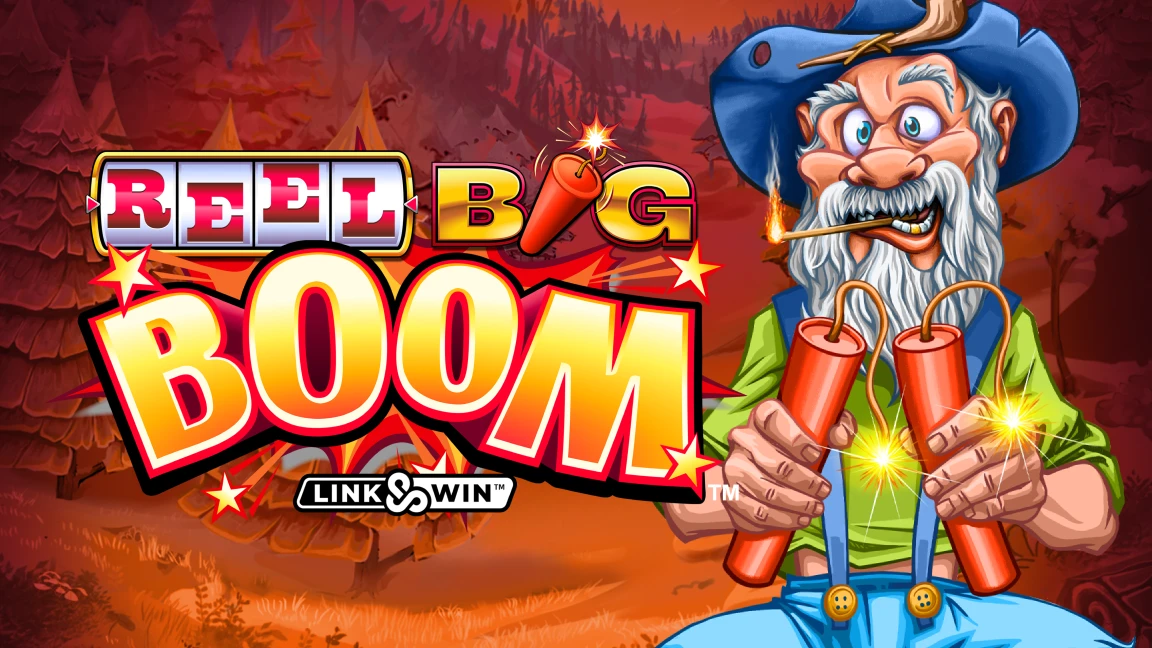 The promotional header for Reel Big Boom™, an online slot game on Betty.ca.