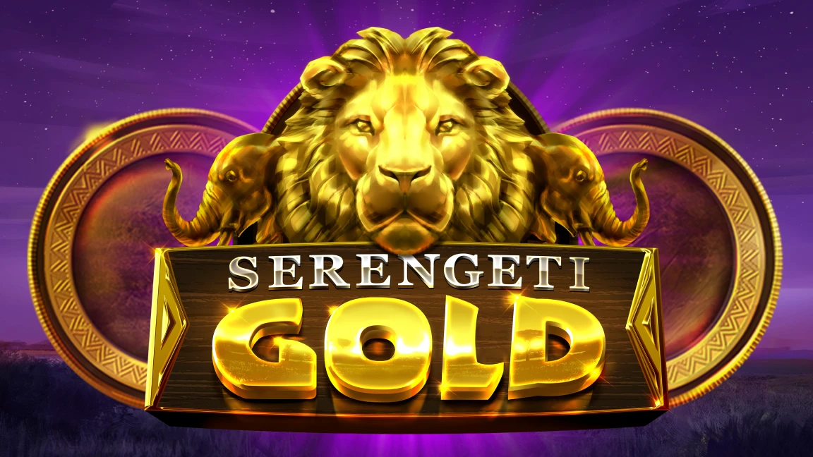 The promotional header for Serengeti Gold, an online slot game on Betty.ca.