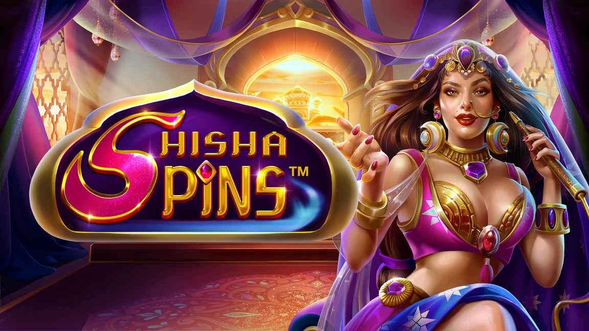 The promotional header for Shisha Spins™, an online slot game on Betty.ca.