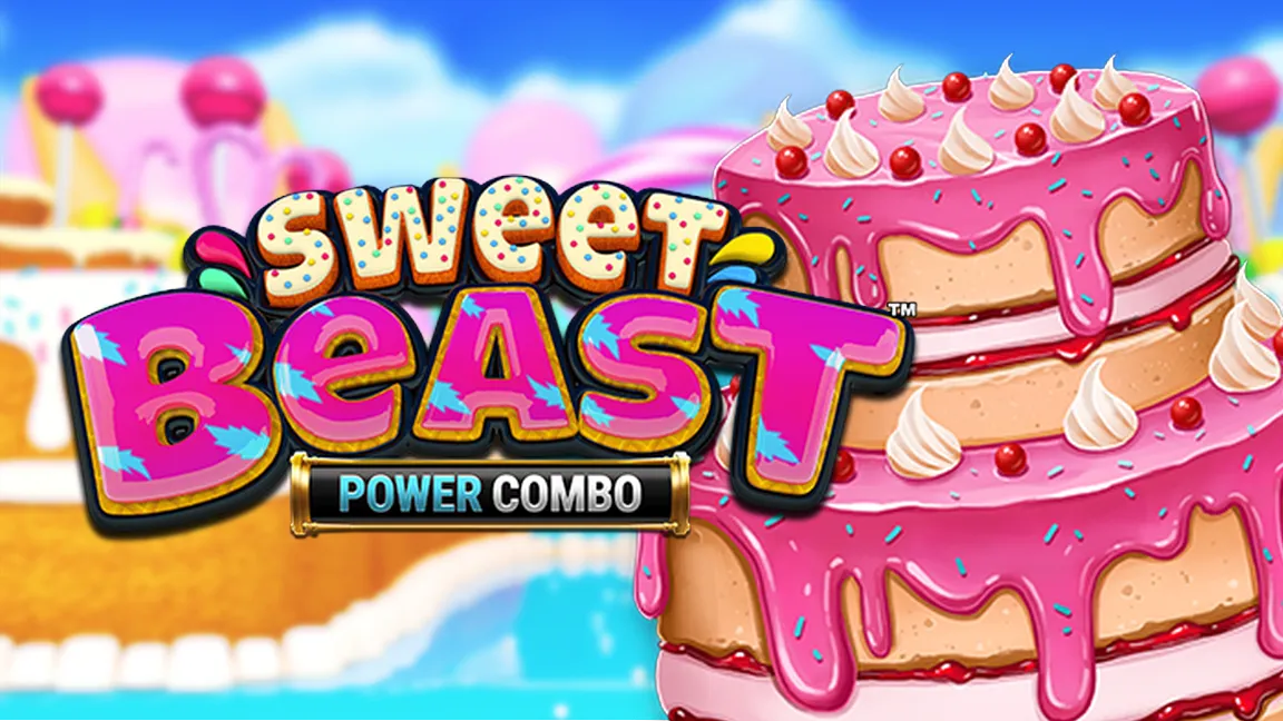 The promotional header for Sweet Beast Power Combo, an online slot game on Betty.ca.