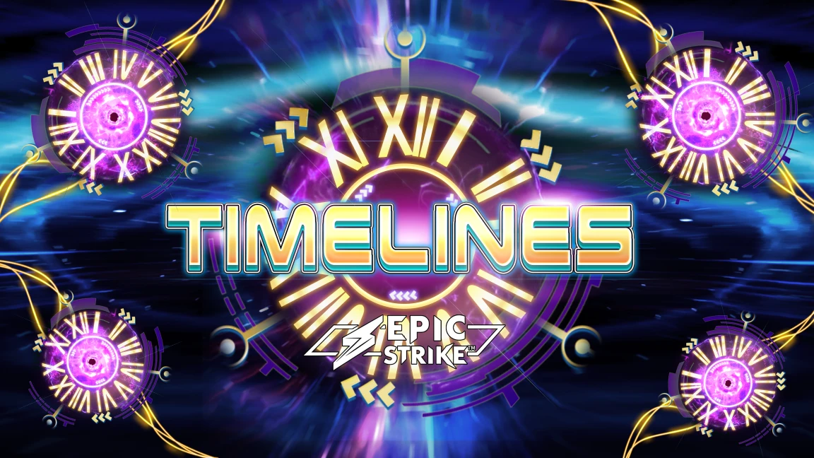 The promotional header for Timelines, an online slot game on Betty.ca.