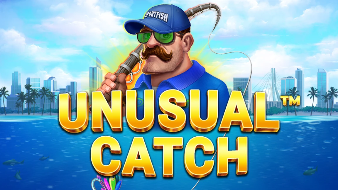 The promotional header for Unusual Catch™, an online slot game on Betty.ca.