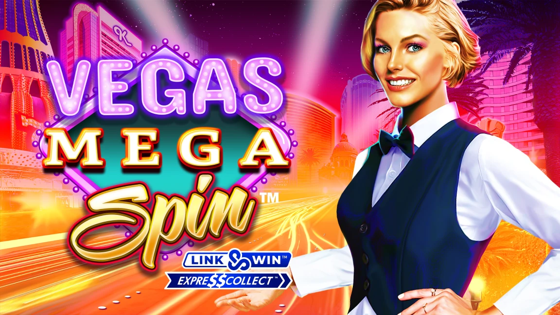 The promotional header for Vegas Mega Spin, an online slot game on Betty.ca.