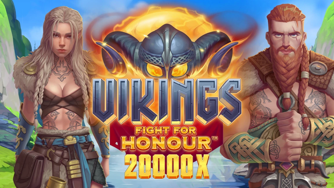 The promotional header for Vikings Fight for Honour, an online slot game on Betty.ca.